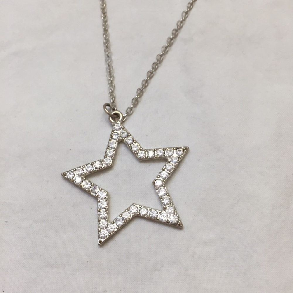 Rhinestone Star Necklace (item 245)
